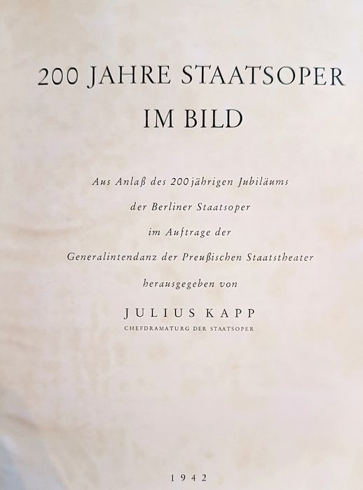 200 Jahre. Staats Oper Berlin. IM BILD