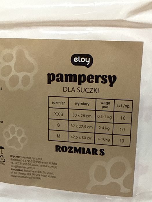 Pieluchy pampersy dla psa S 2-4 kg