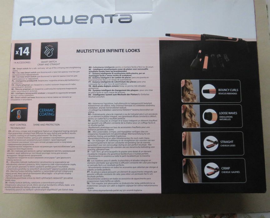 Rowenta Multistyler Infinite Looks;Revestimento ceramico;190ºC; USADO