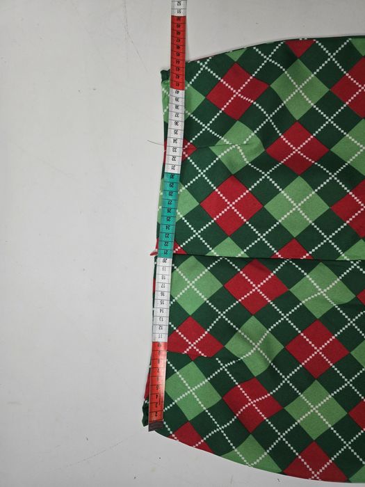 Nowy kostium świąteczny żakiet i spódnica w romby elf Party Mix M 38