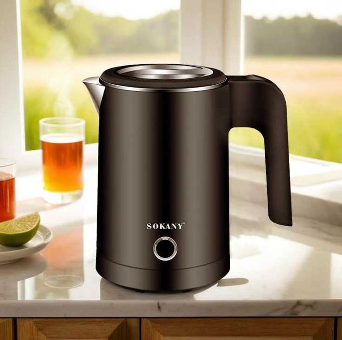 Електричний дорожній чайник 0.5л Чорний