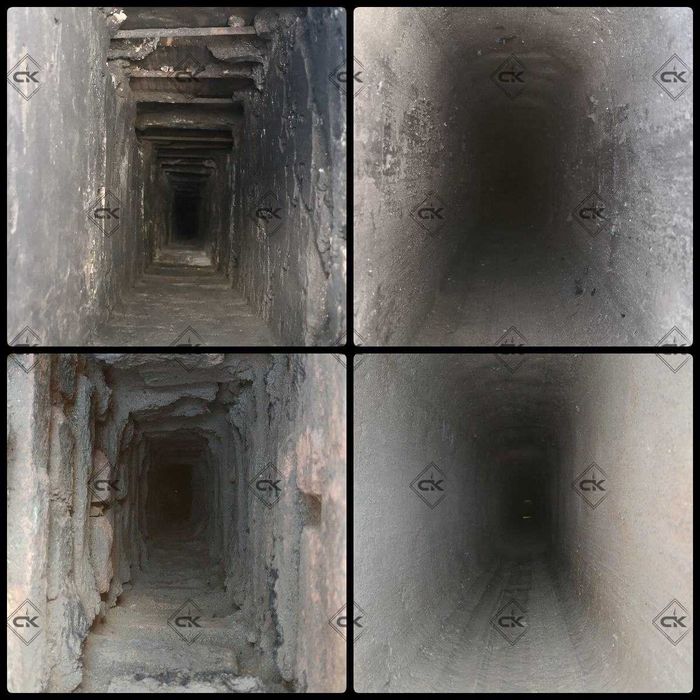 Frezowanie Kominów WKŁADY CERAMICZNE i Kwaso-żaroodporne Szlamowanie