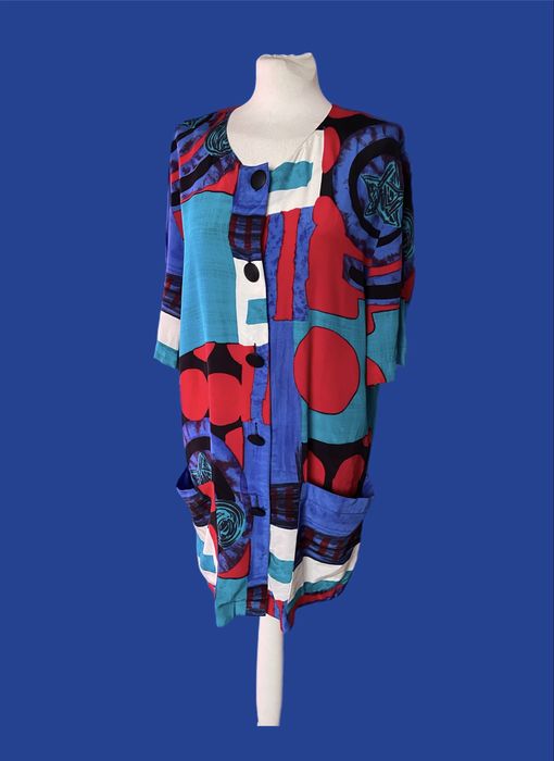 Bluzka tunika damska vintage XL retro 90s