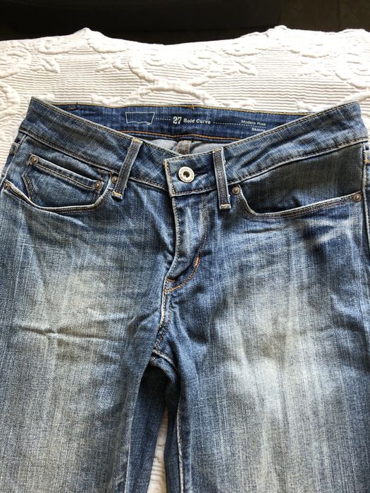 Jeansy oryginalne USA Levis W27L32 bold curve modern rise skinny