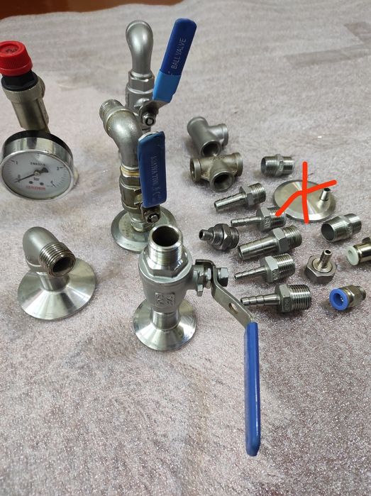 продам краны нерж.304-1\2" в сборе как на фото и др.-200 грн