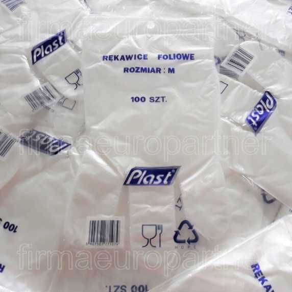 Rękawice Rękawiczki foliowe HDPE Plast 2000 szt M' europartnersklep.pl