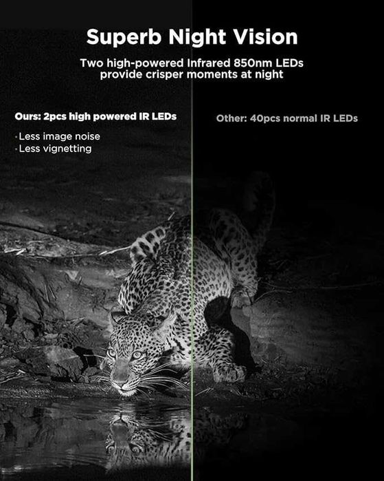 CEYOMUR 4K kamera z noktowizorem, fotopułapka z kartą pamięci 32GB