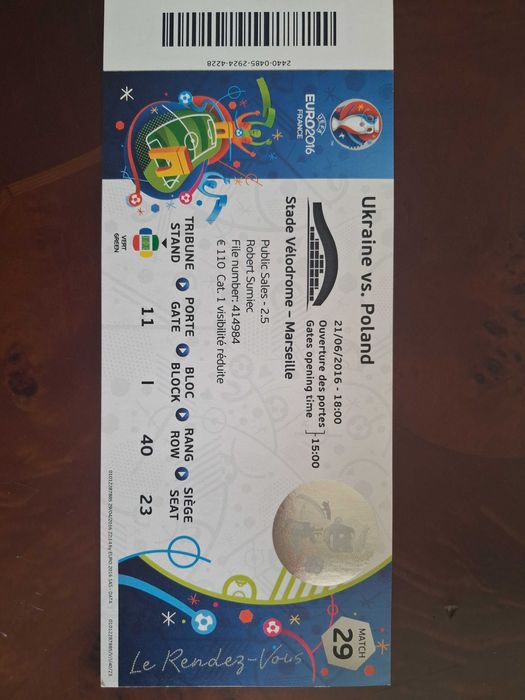 Bilety UEFA na ME we Francji 2016