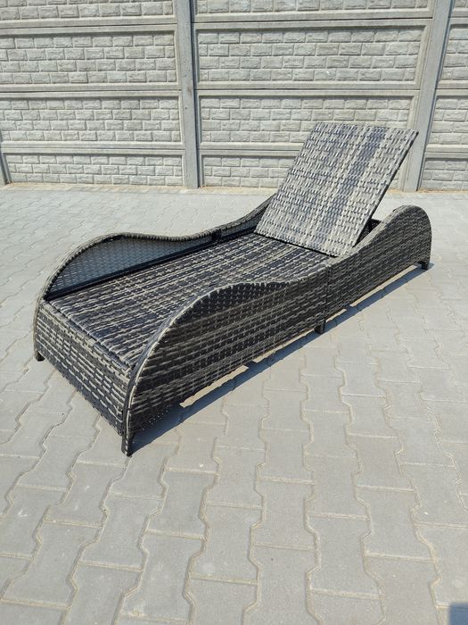 Leżak ogrodowy polirattan