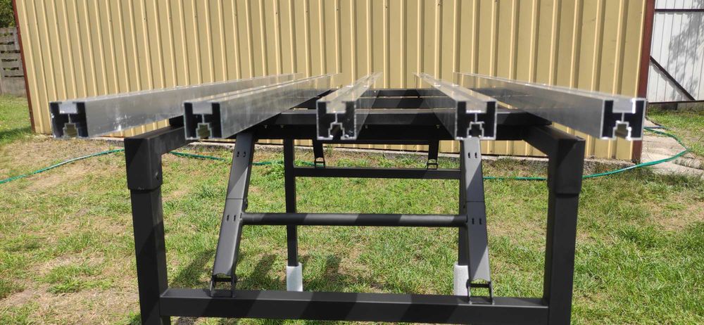 Stół roboczy do obróbki płytek 130x60x80 składany szyby prowadzące