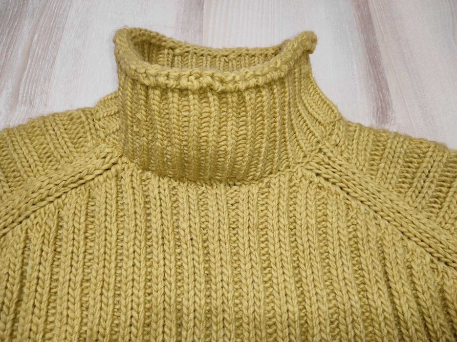 Теплий в'язаний светр oversize, светр тепла в'язка під горло H&M