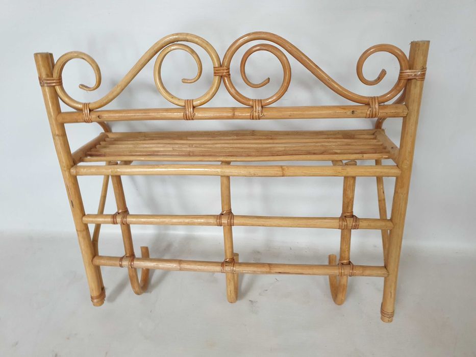 wieszak 60 70 retro vintage naścienny PRL bambusowy