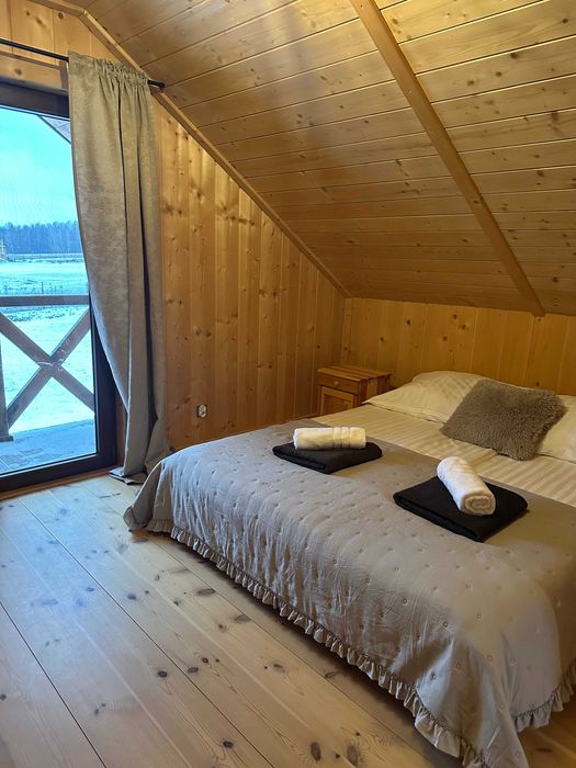 Brzozowa Polanka- Domek nr 2. Kominek. Jacuzzi. Sauna. 10 osób.