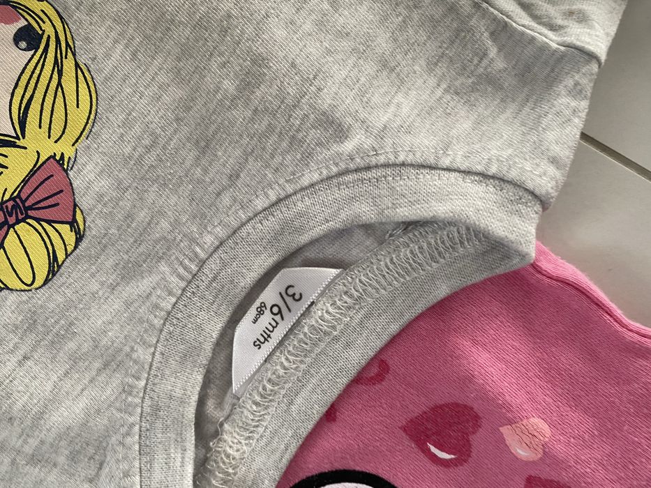 Zestaw bluzek z krotkim rękawem 62/68 Hello Kitty Minnie Mouse