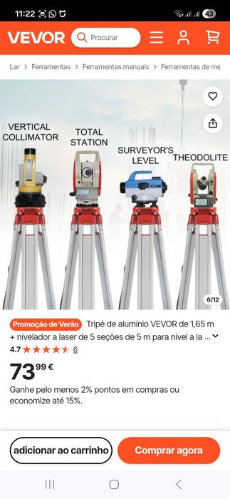 Tripé profissional VEVOR