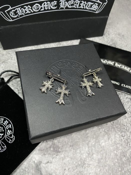 Сережки Chrome Hearts блискучі