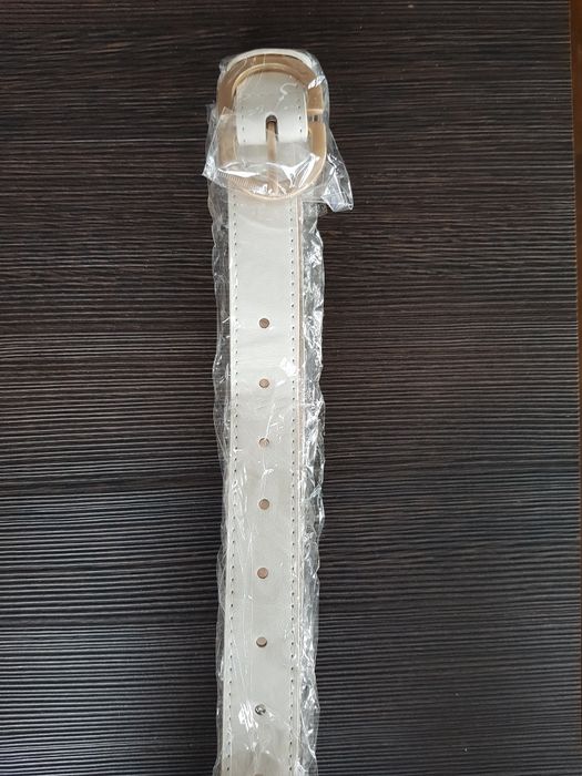 Pasek biały damski 100 cm