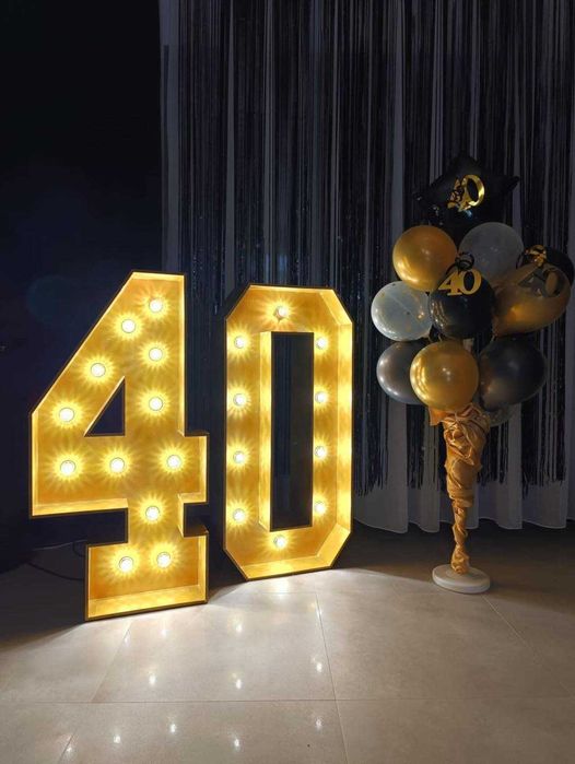 Duże cyfry Led urodzinowe 40, 18, 80, 50,30 wysylka cala Polska 120 cm