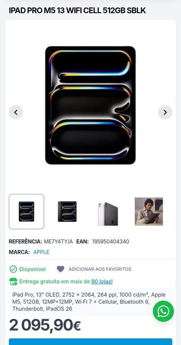 iPad Pro M5 e M4 13" 512GB Cellular, 256GB. Troca/retoma. Fatura, garantia