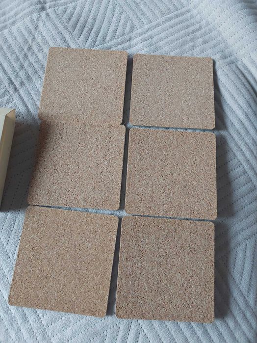 Podkładki korkowe pod szklanki 6 sztuk