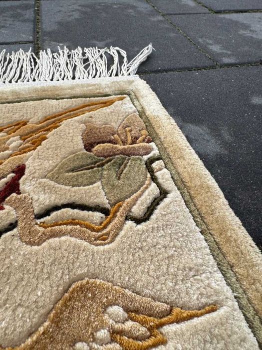 Chiński Dywan Ręcznie Tkany Jedwab na Jedwabiu 48x31