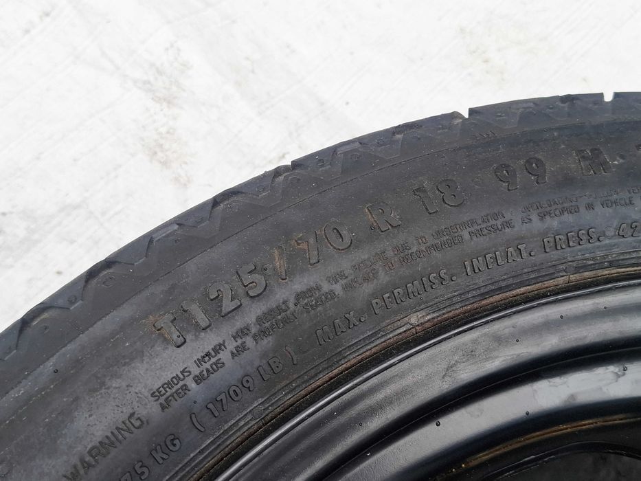 dojazdówka koło dojazdowe zapas vw golf vii 7 viii 8 seat leon iii 3 octavia iii 3 audi a3 8v0 t125/70r18 18 cali 1k0601027ap nowe