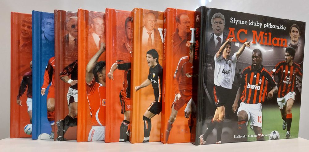 Sprzedam kolekcję książek "Słynne kluby piłkarskie", nr 1-11 i 13-16.