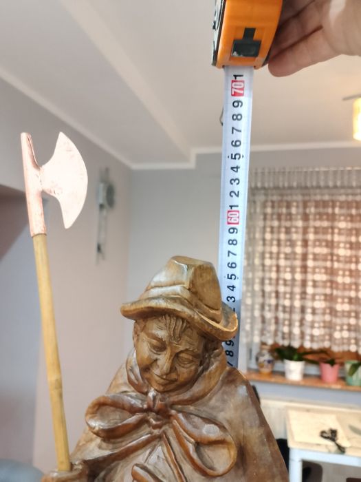 *Wyprzedaż*Stara figura halabardnika z drewna.65cm