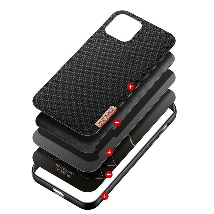 Etui Fino Dux Ducis Nylonowe Pokrycie Do Iphone 12 Pro Max Czarny