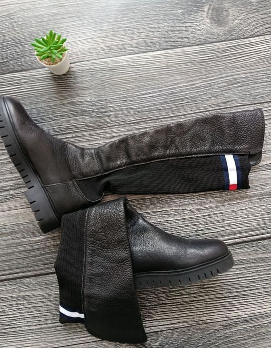 Вінтажні чобітки Tommy Hilfiger, дівчинці-підлітку, 37,5/38 р, шкіра