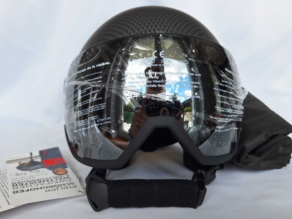 Kask narciarski Black Crevice Gstaad Carbon Schwarz S 51-54cm