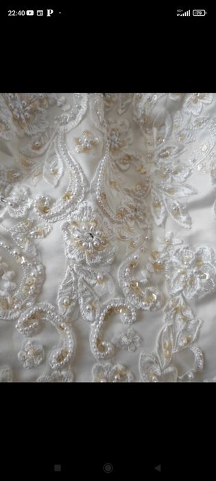 Vestido de noiva alta costura muito elegante