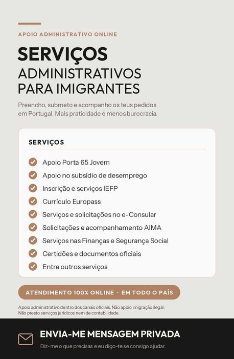 Apoio administrativo para imigrantes em Portugal