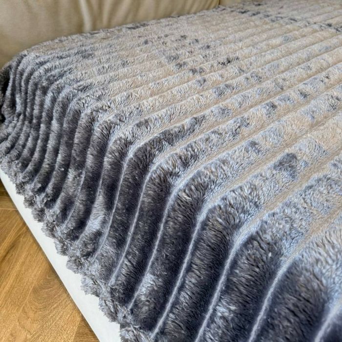 Плед шарпей темно-сірий 180*210