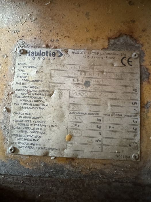 Plataforma Elevatória Tesoura Elétrica 12 mts