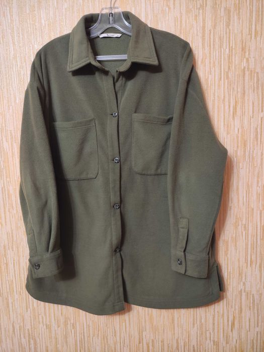 тепла жіноча сорочка з довгим рукавом на  р.54/UK18