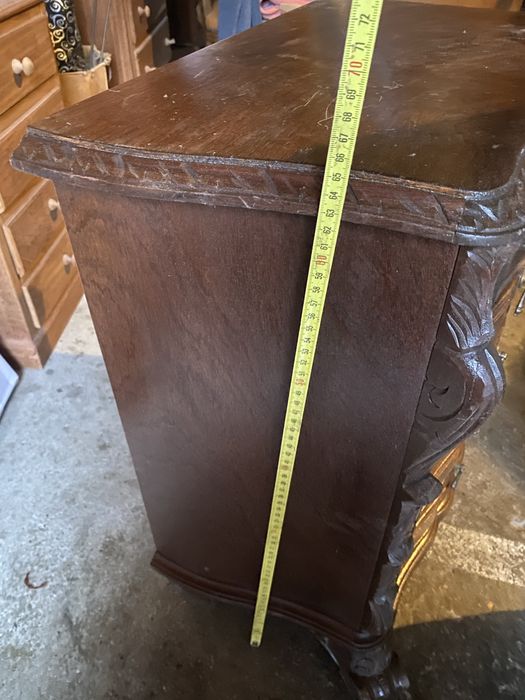 Cómoda mesa de cabeceira camiseiro madeira maciça 66x34x55