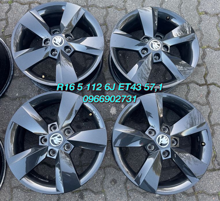 Диски як нові R16 16 5 112 Skoda Karoq Шкода Seat Ateca VW T-Roc Octavia Golf Октавія Superb суперб Yeti Єті гольф джета туран touran caddy
