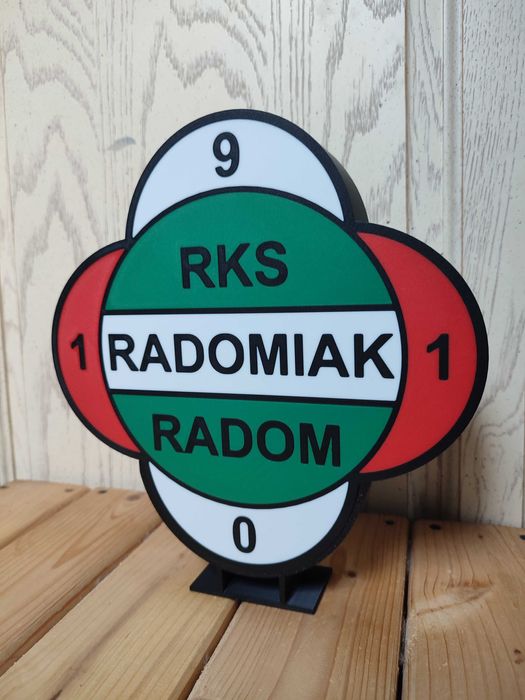 Podświetlany herb / logo 3D LED — personalizowany prezent premium
