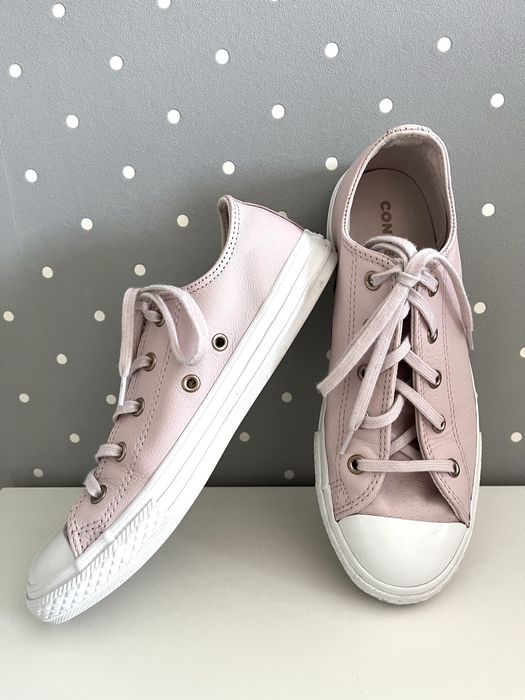 Skórzane trampki Converse 23,5 pudrowy róż skóra naturalna
