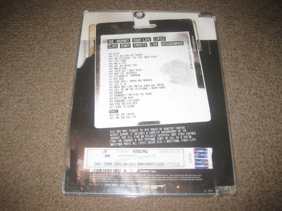 DVD do Gentleman And The Far East Band "Live"