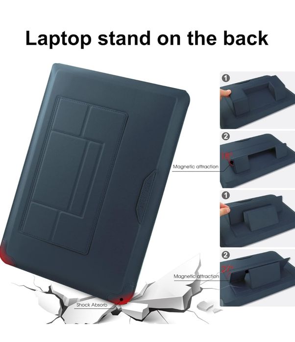 Pokrowiec na macbook case etui czarne nowe podstawka