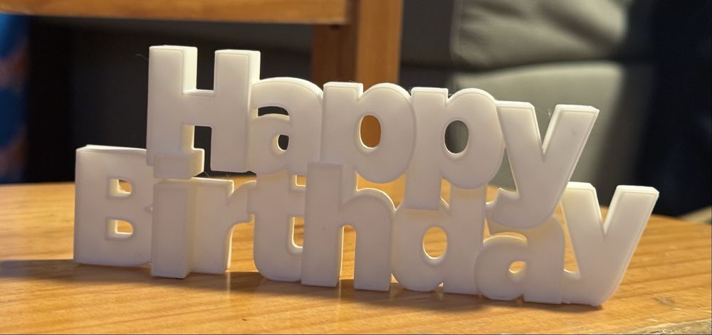 Placa Happy Birthday