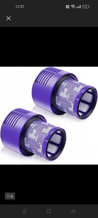 2X filtr do odkurzaczy Dyson V10 Sv12