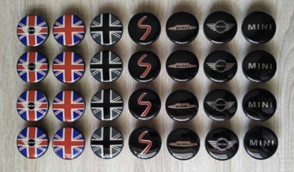 Conjunto 4 Centros Jantes Mini Cooper 54mm 56mm 60mm 65mm 68mm