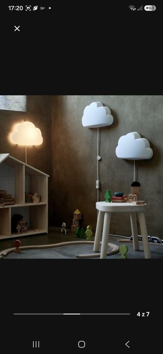 Lampki chmurki Ikea 2 szt