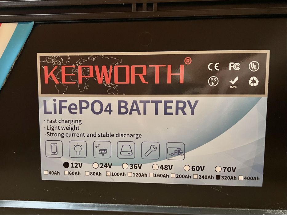 LiFePO4 bateria KEEPWORTH 320Ah 12V Usada