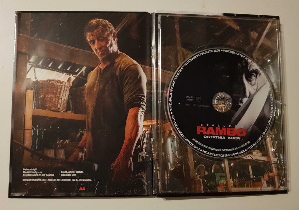 Rambo 1-5 DVD Komplet Sylvester Stallone Filmy Sensacyjne Lektor PL