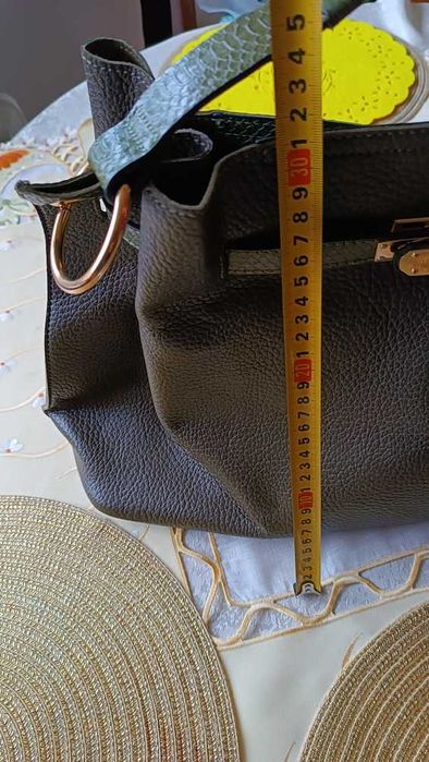Torba damska Shopper, zielona oliwka, nowa