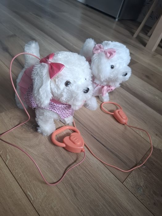 2 chodzące i szczekające pieski